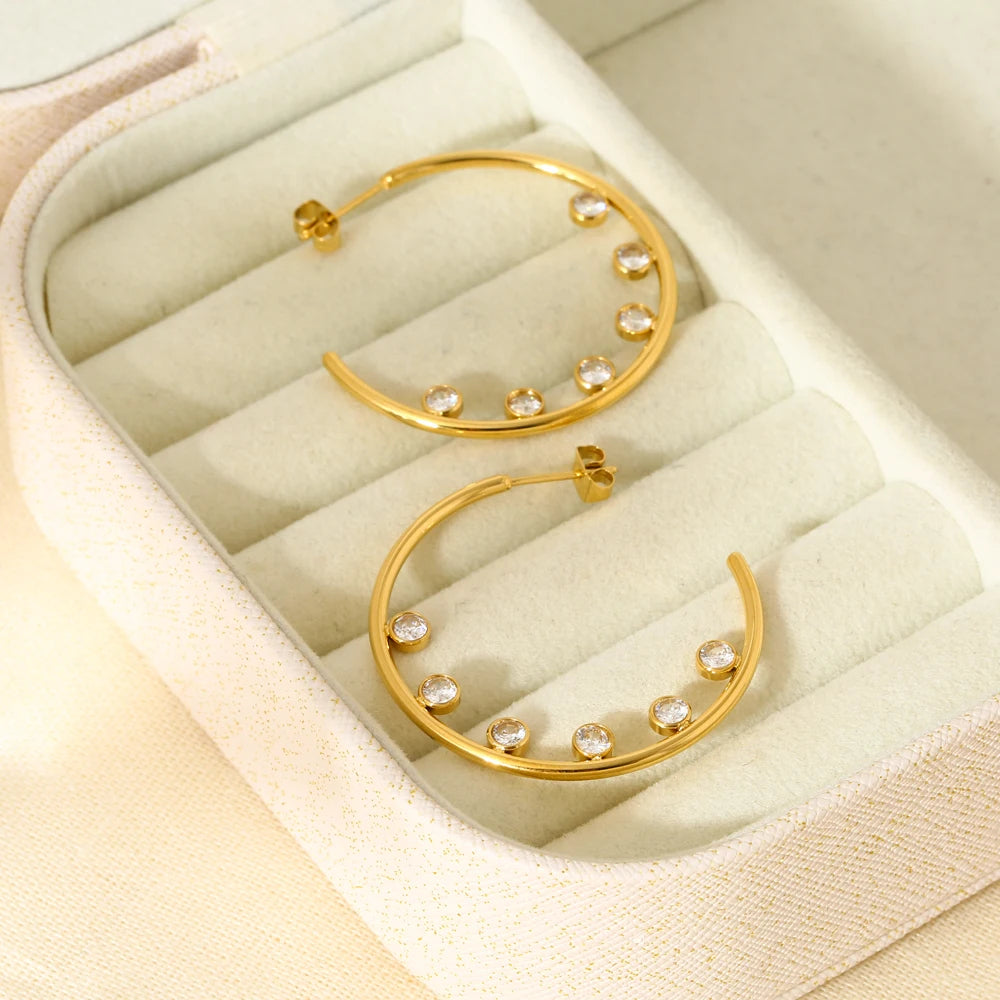 Crystal Hoop Earrings