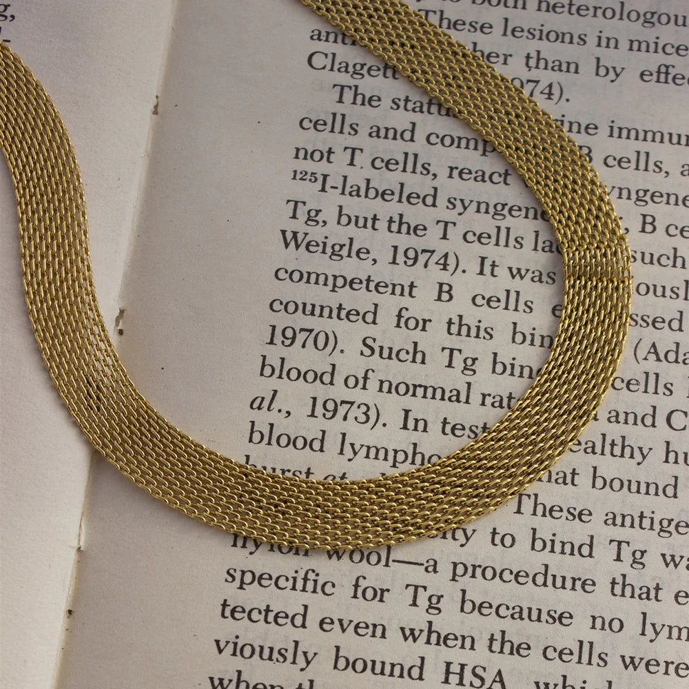 Gold Mesh Choker Necklace