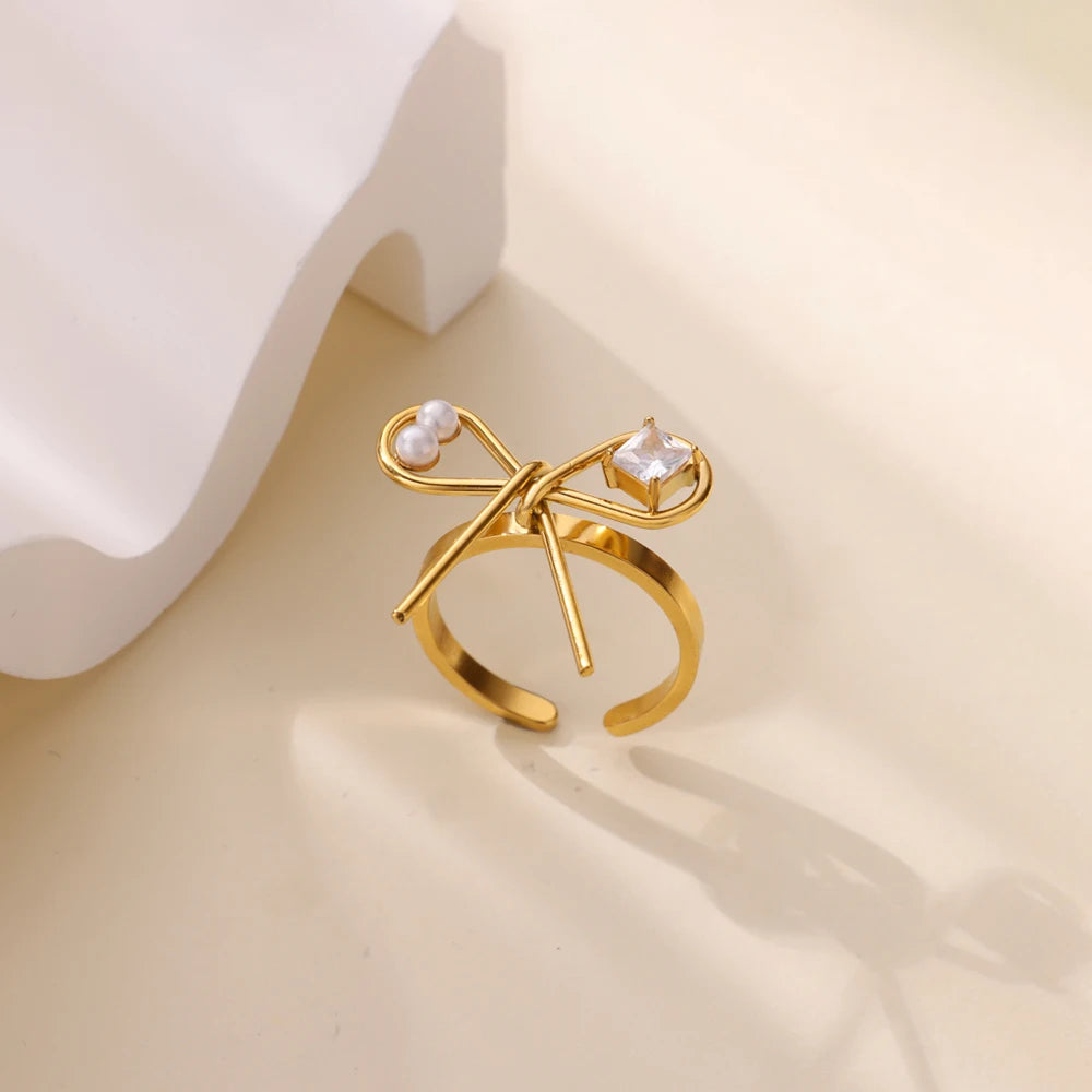 Zircon Bow Ring