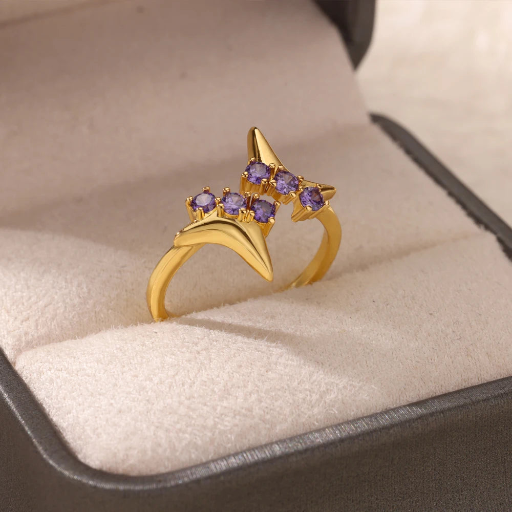 Purple Zircon Ring