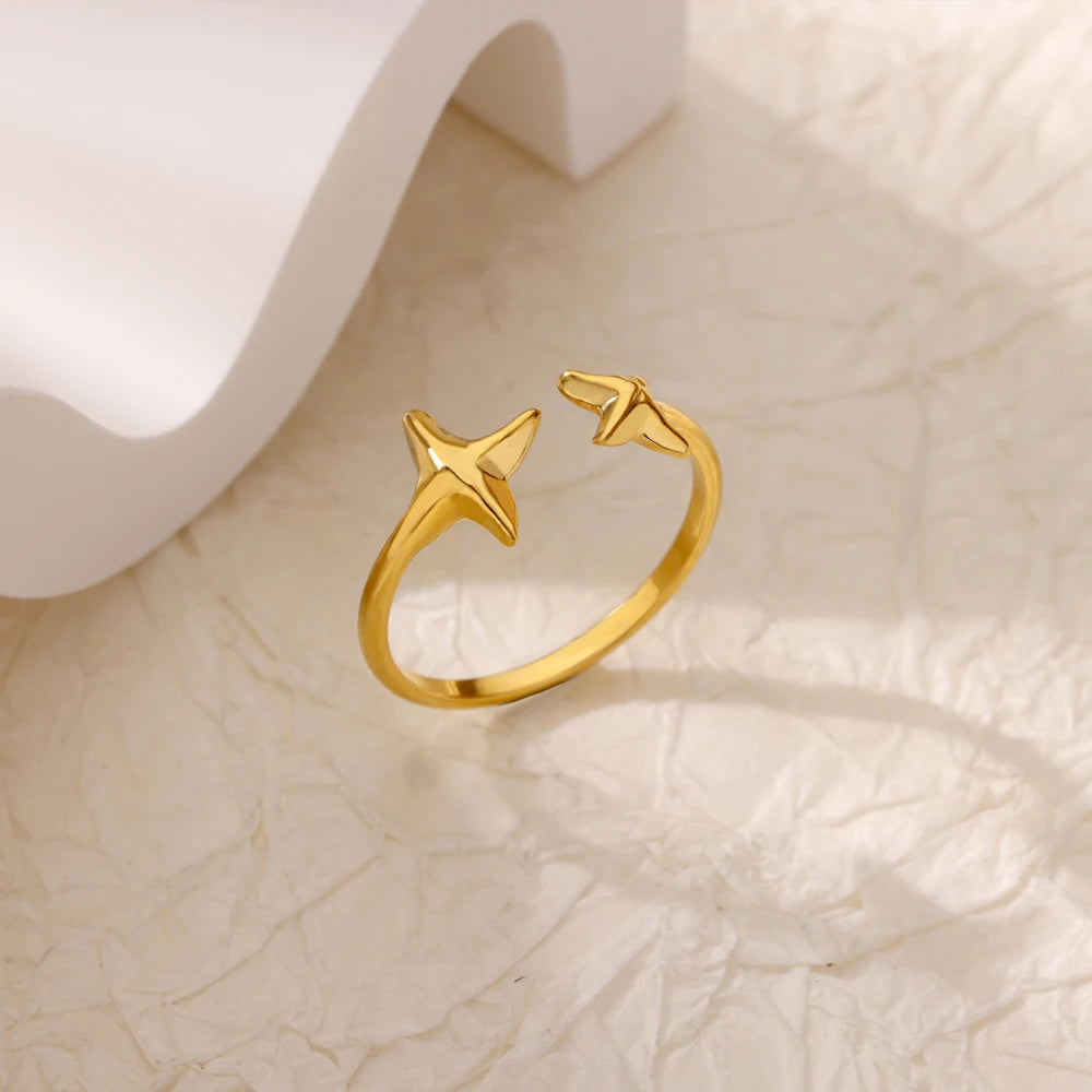 Cute Open Star Ring