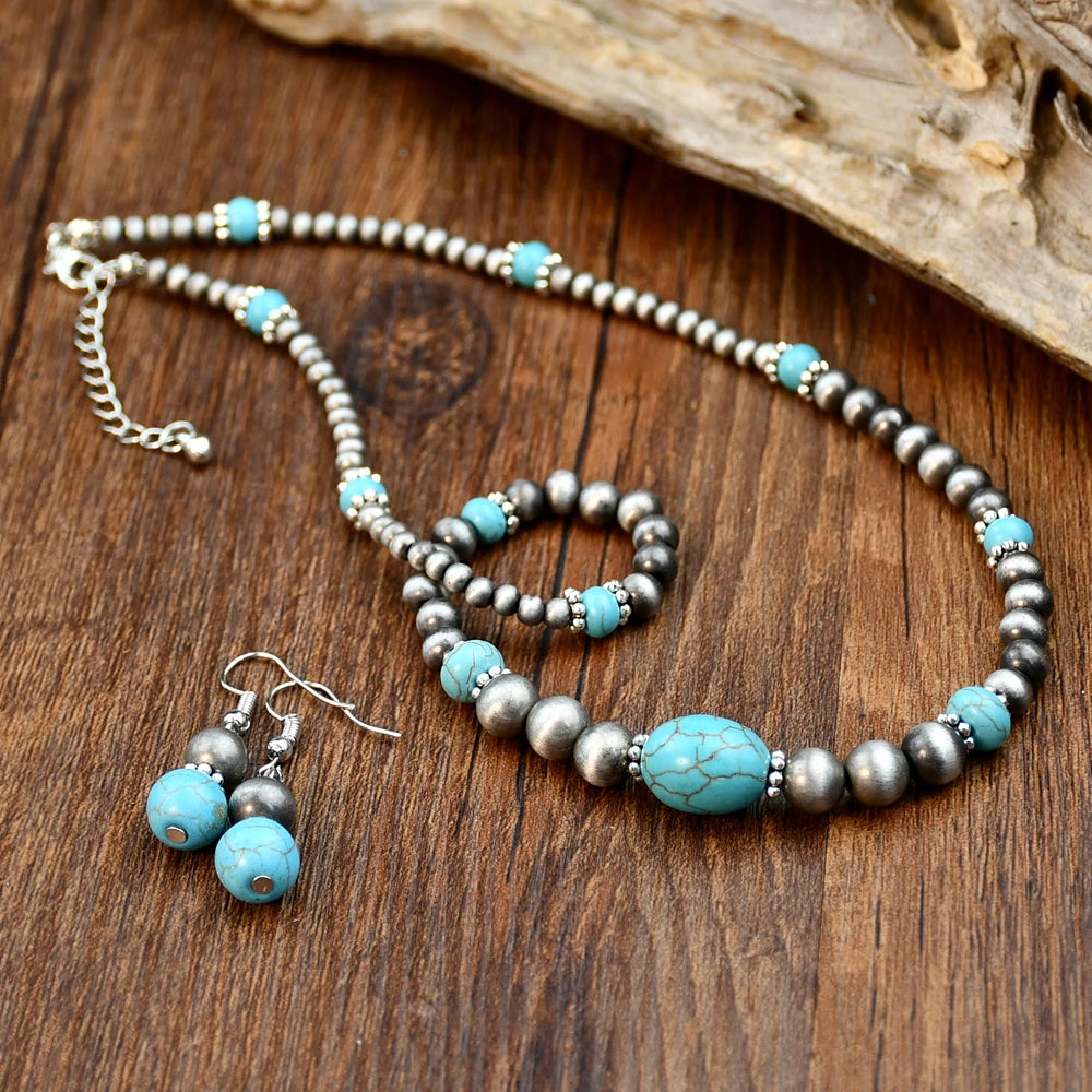 2 PCS Boho Beaded Jewelry Set