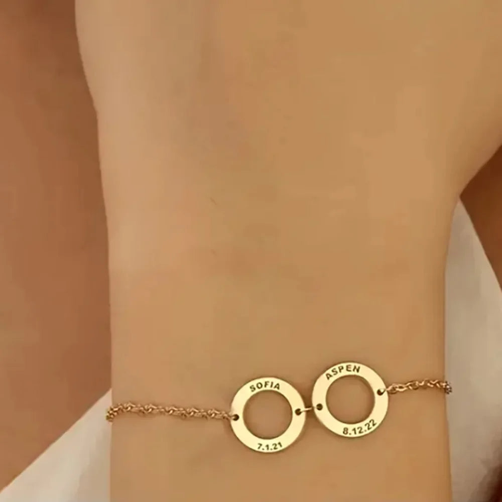 Personalized Circle Name Bracelet