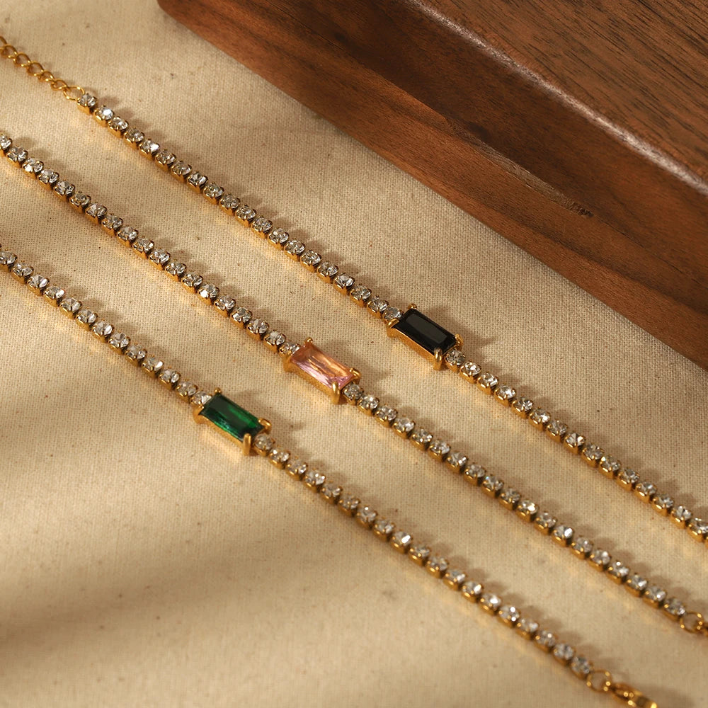 Tennis Chain Stone Bracelet