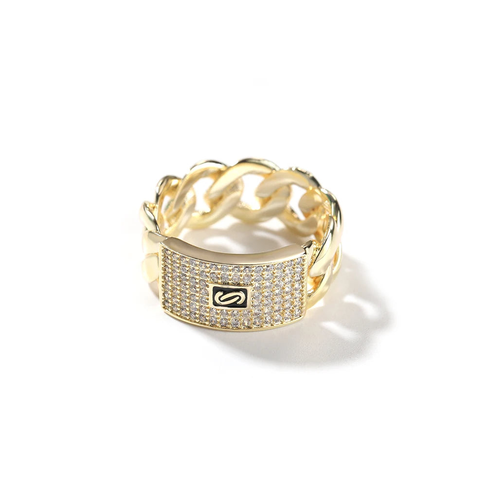 14K Gold Cuban Link Ring