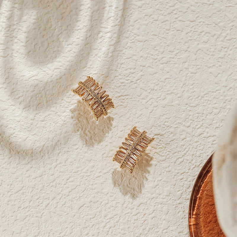 Shiny Zircon Earrings