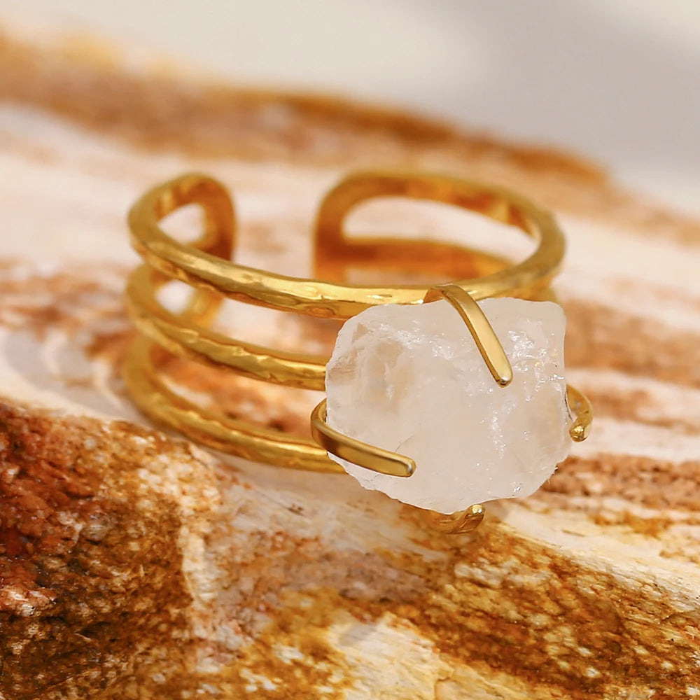 White Crystal Ring