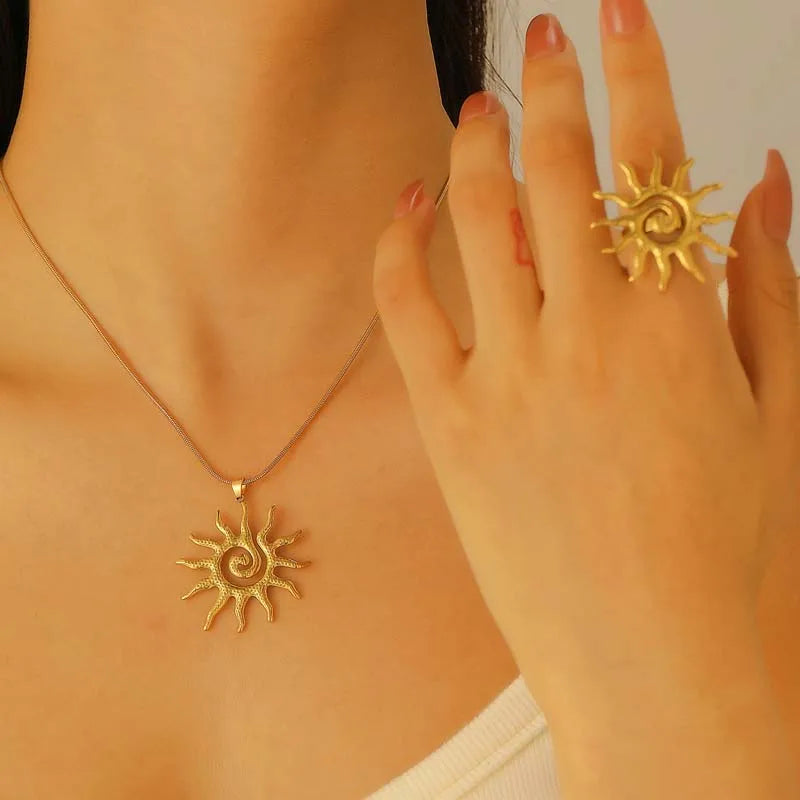 Spiral Sun Necklace