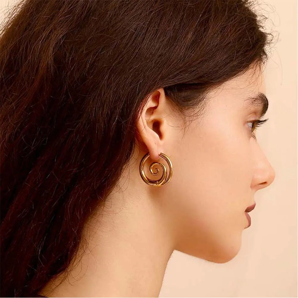 Spiral Hoop Earrings