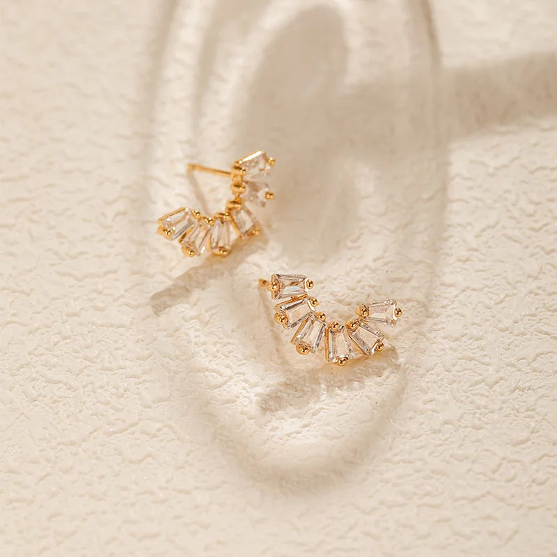 Semicircle Stud Earrings