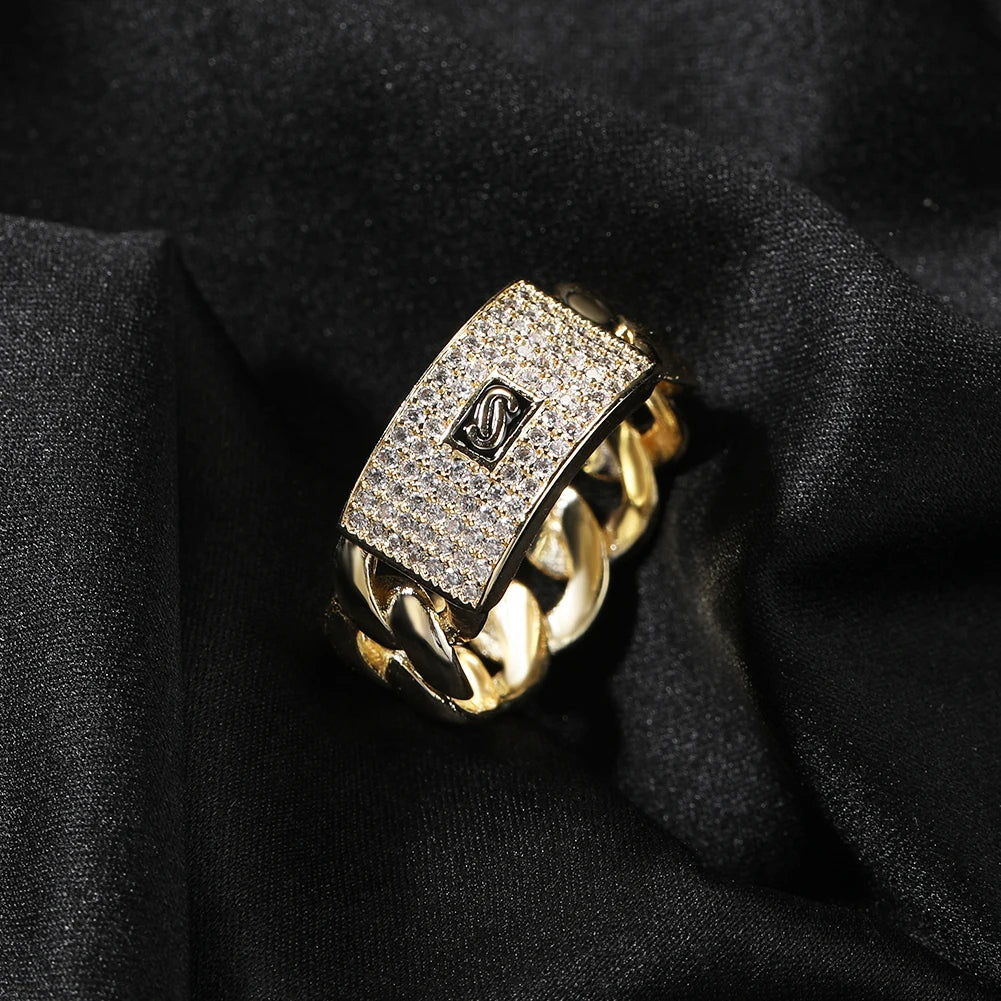 14K Gold Cuban Link Ring