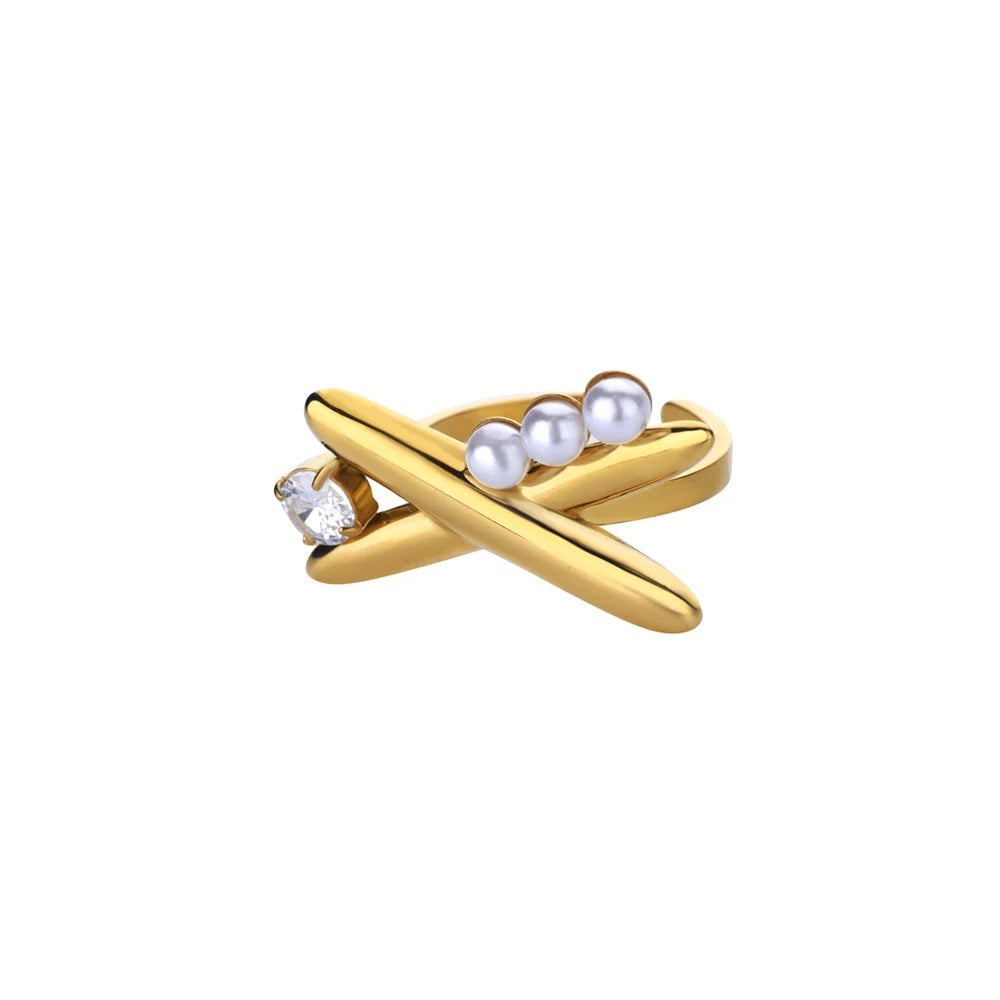 Zircon Pearl Ring