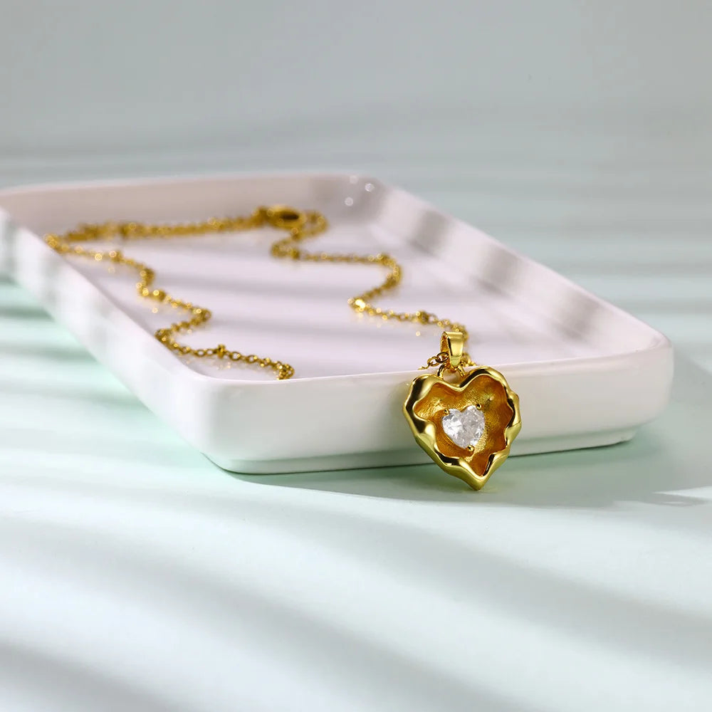 Zircon Heart Necklace