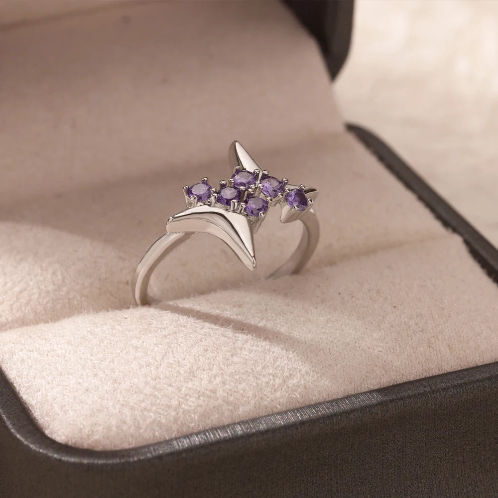 Purple Zircon Ring