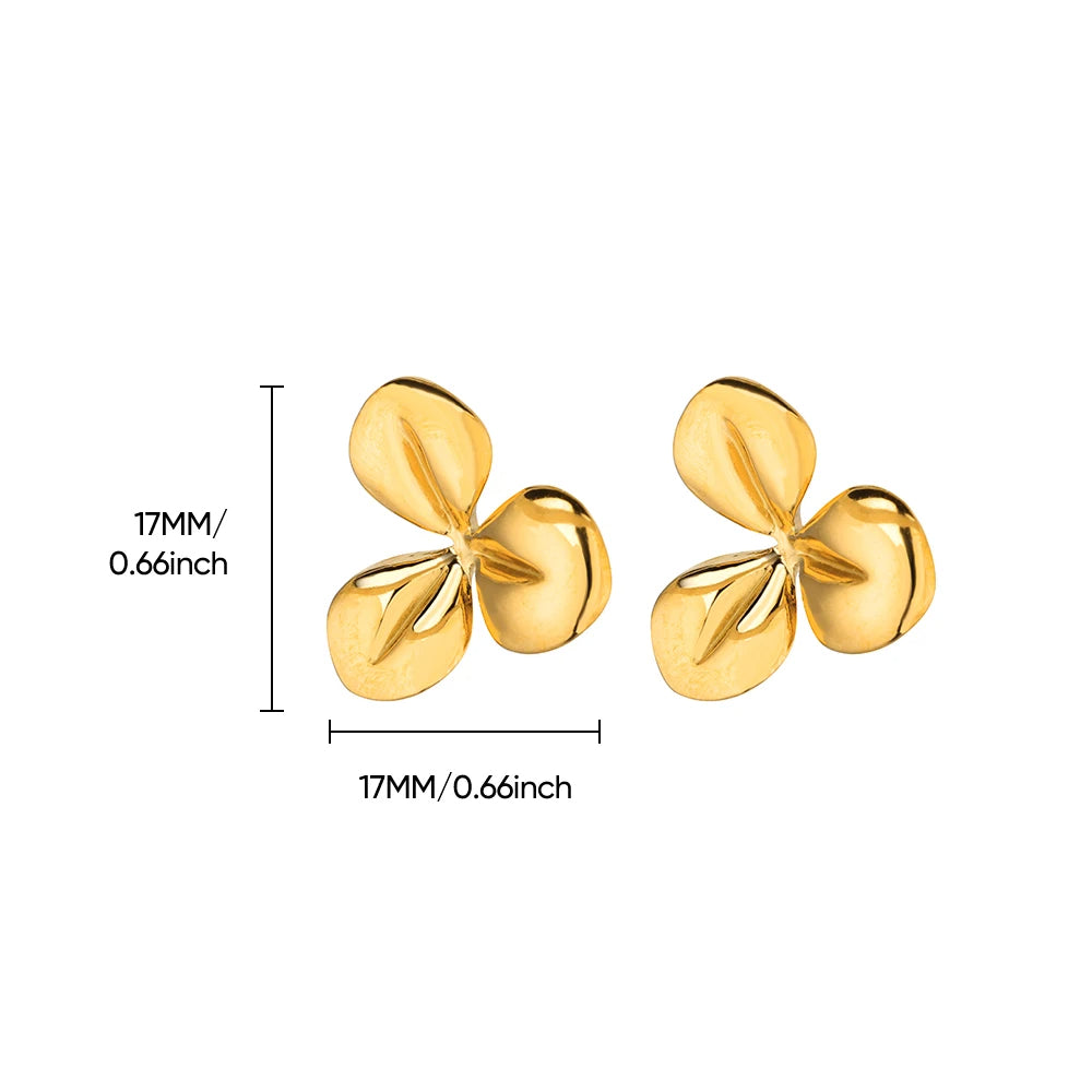 Gold Flower Earrings