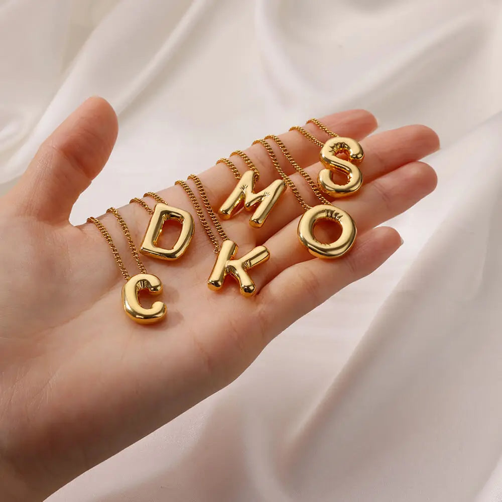 Chunky Initial Letter Necklace