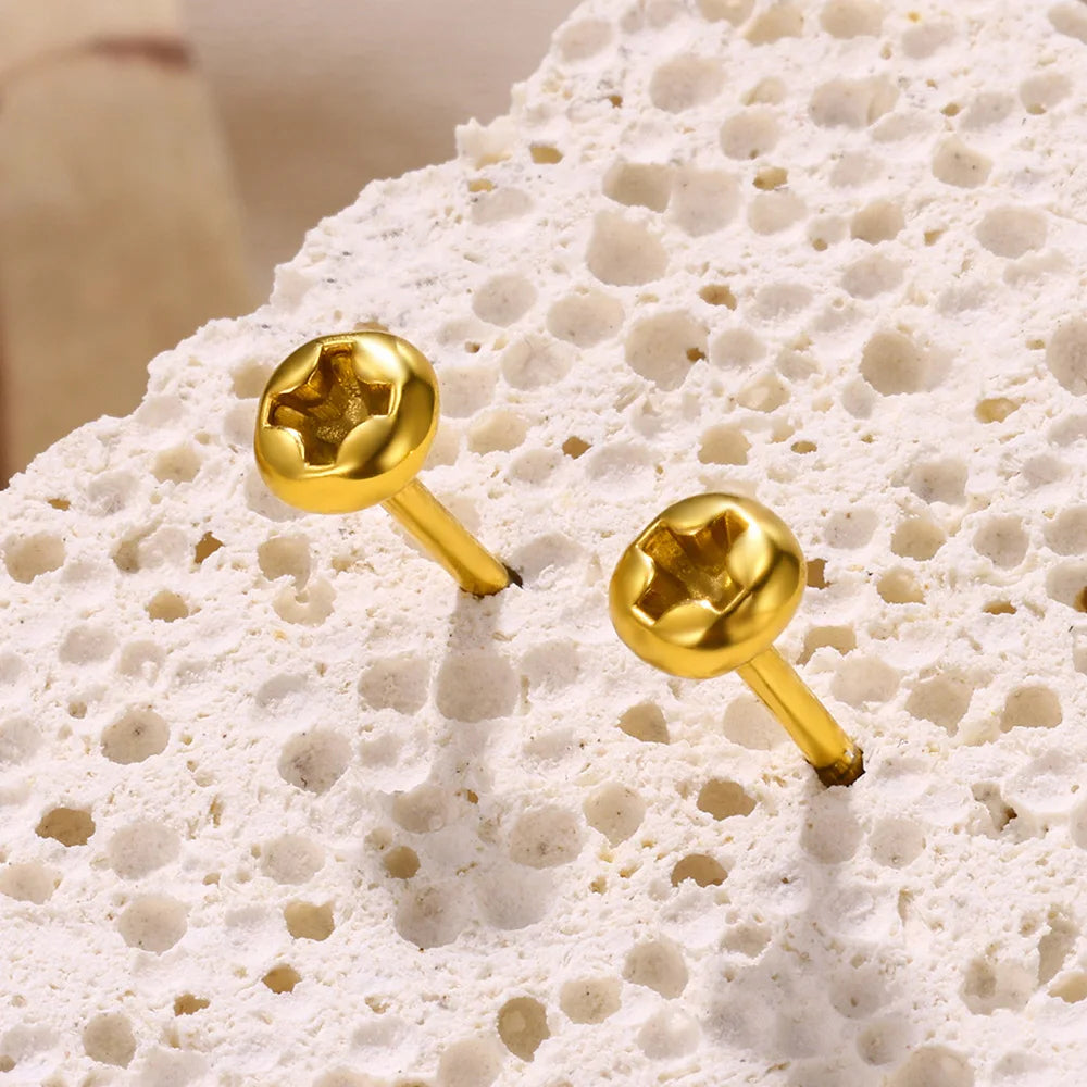 Screw Stud Earrings