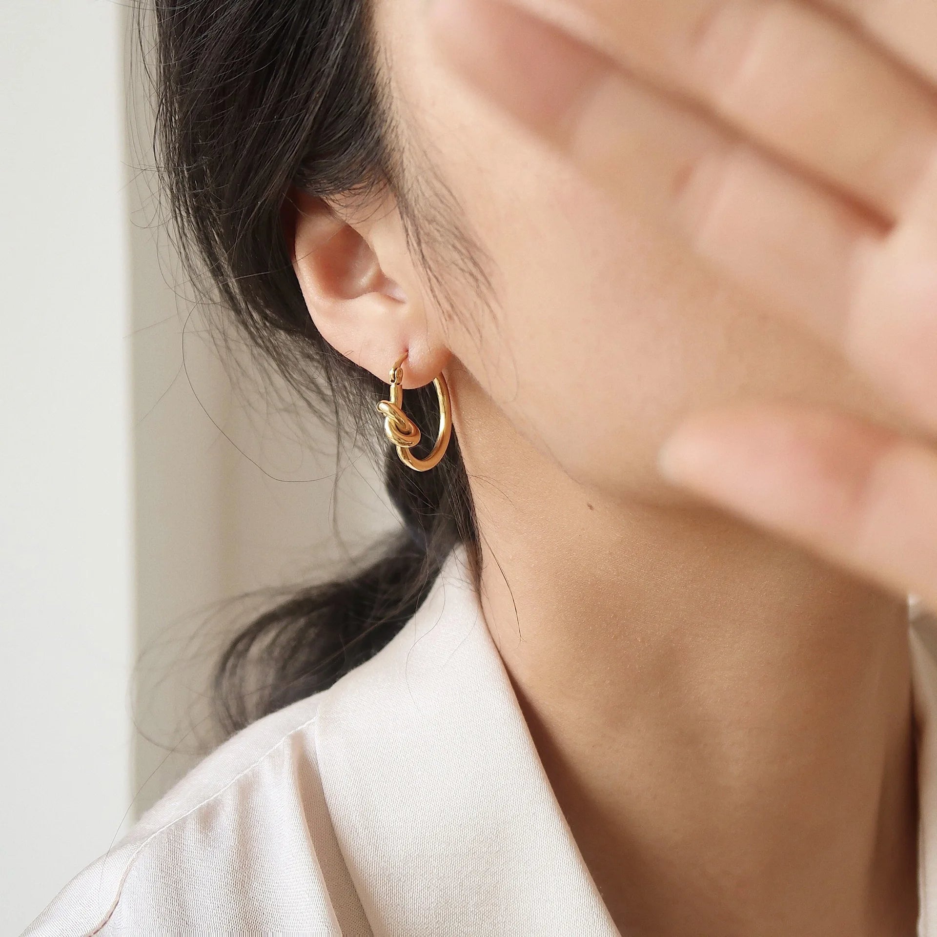 Knot Hoop Earrings