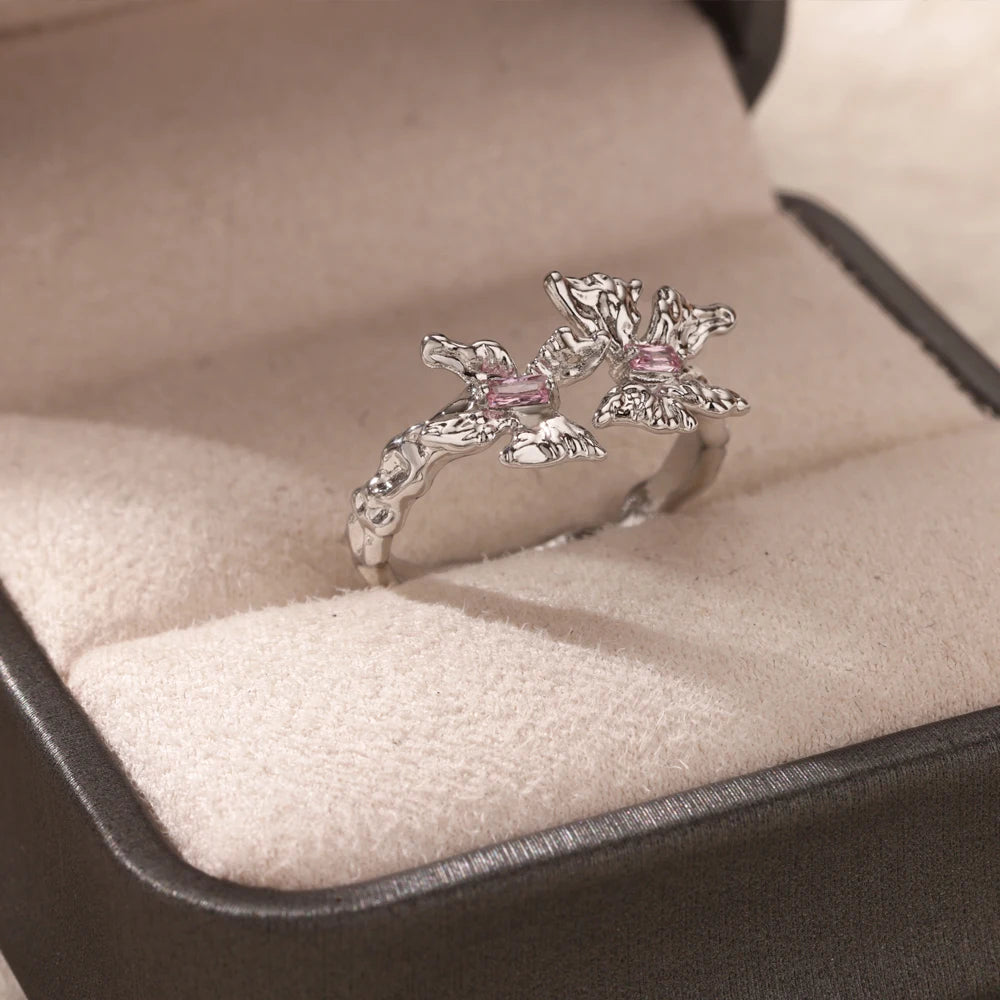 Double Butterfly Ring