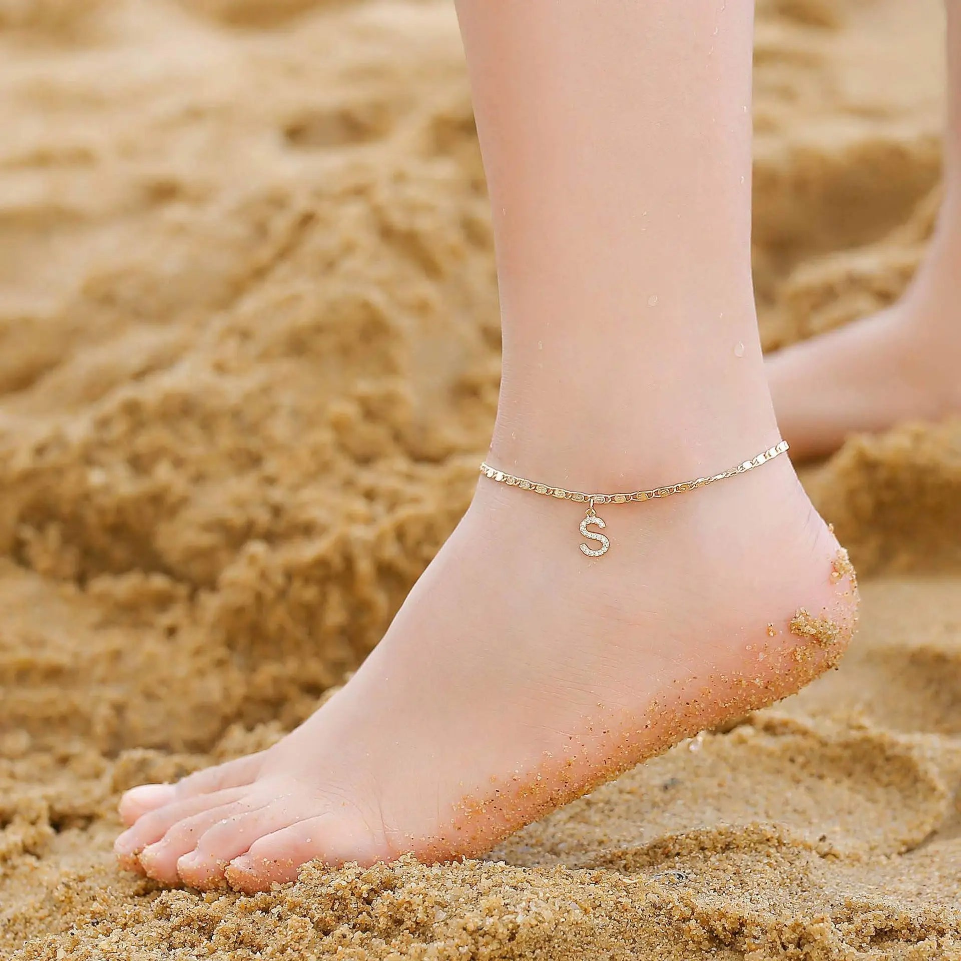 Initial Ankle Bracelet
