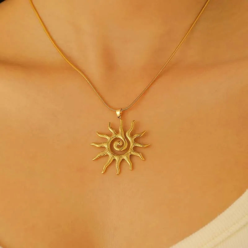Spiral Sun Necklace