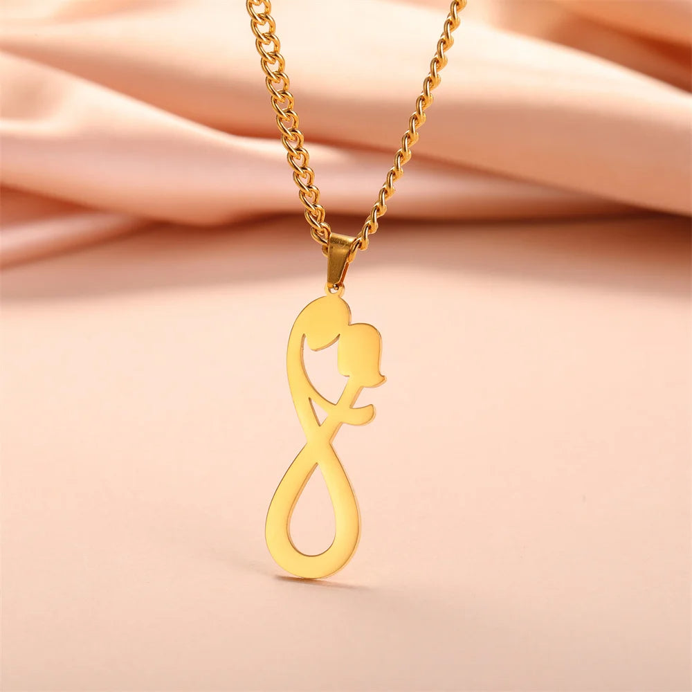 Infinity Couple Hug Necklace