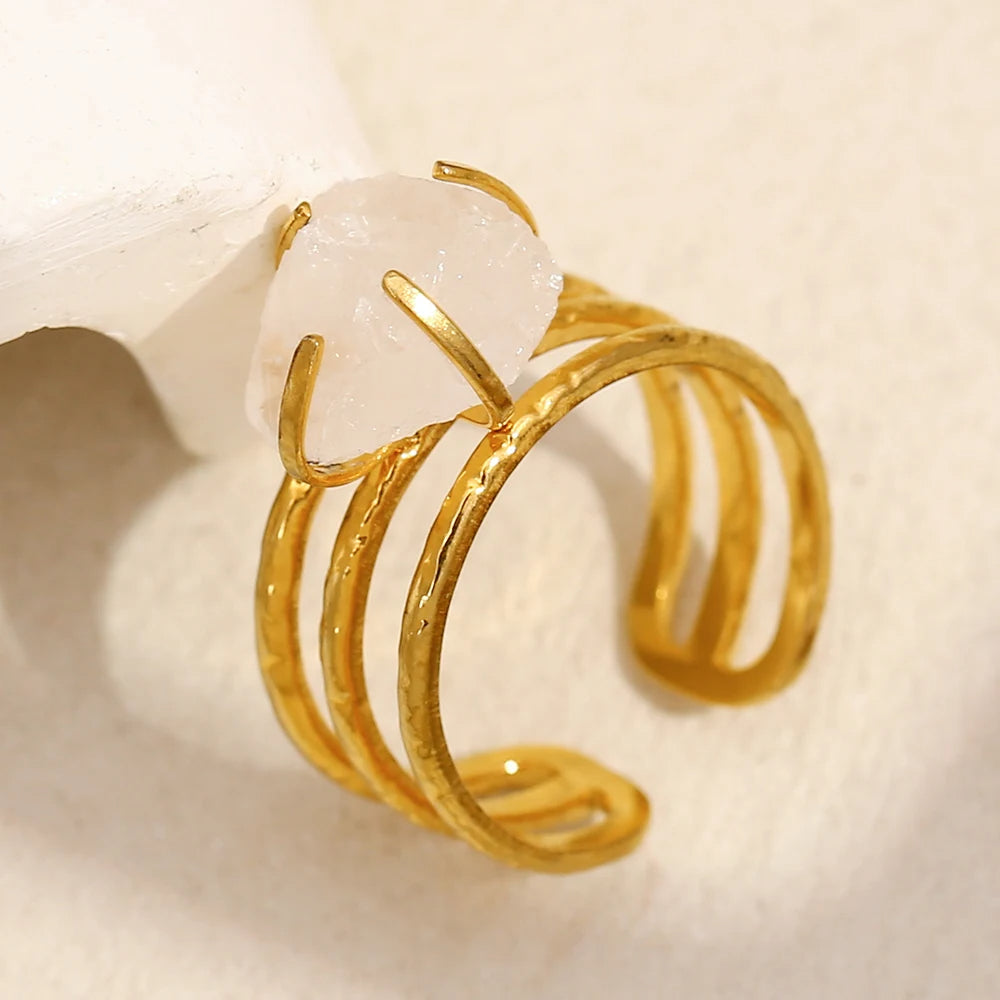 White Crystal Ring