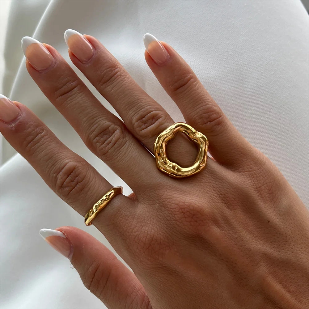 Gold Plated Circle Ring