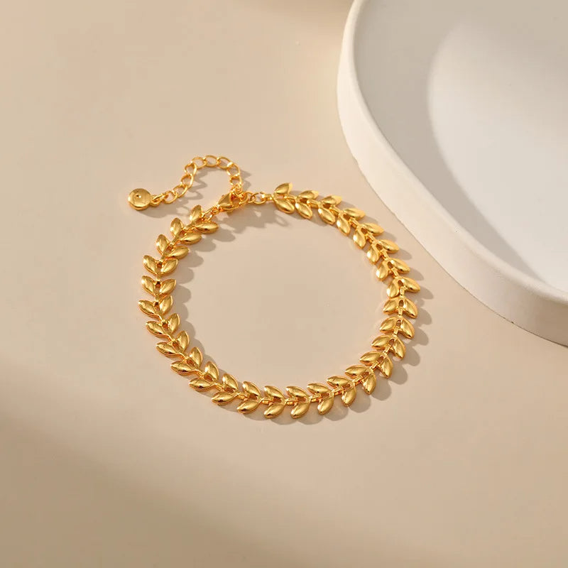 Gold Wheat Bracelet
