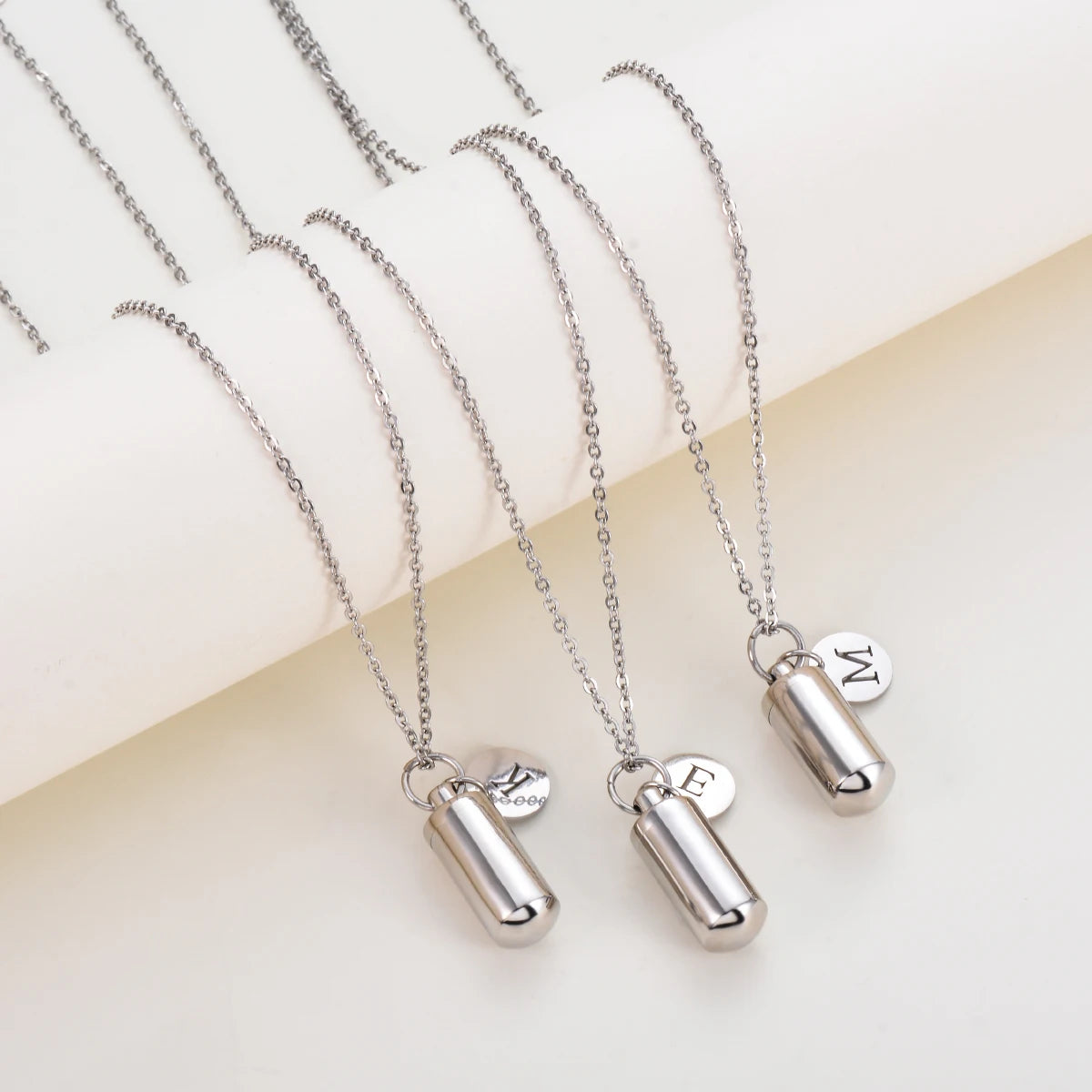 Cremation Urn Initial Charm Necklace