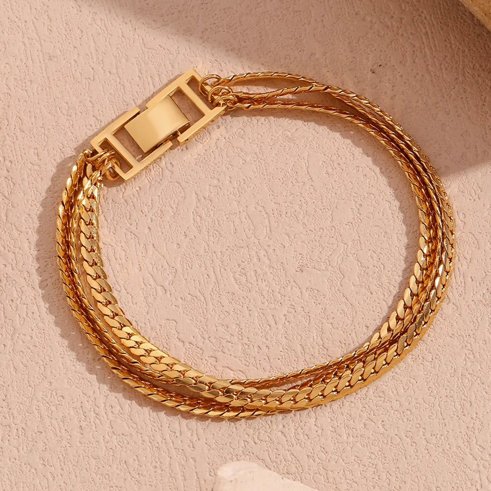 Trilayer Buckle Bracelet
