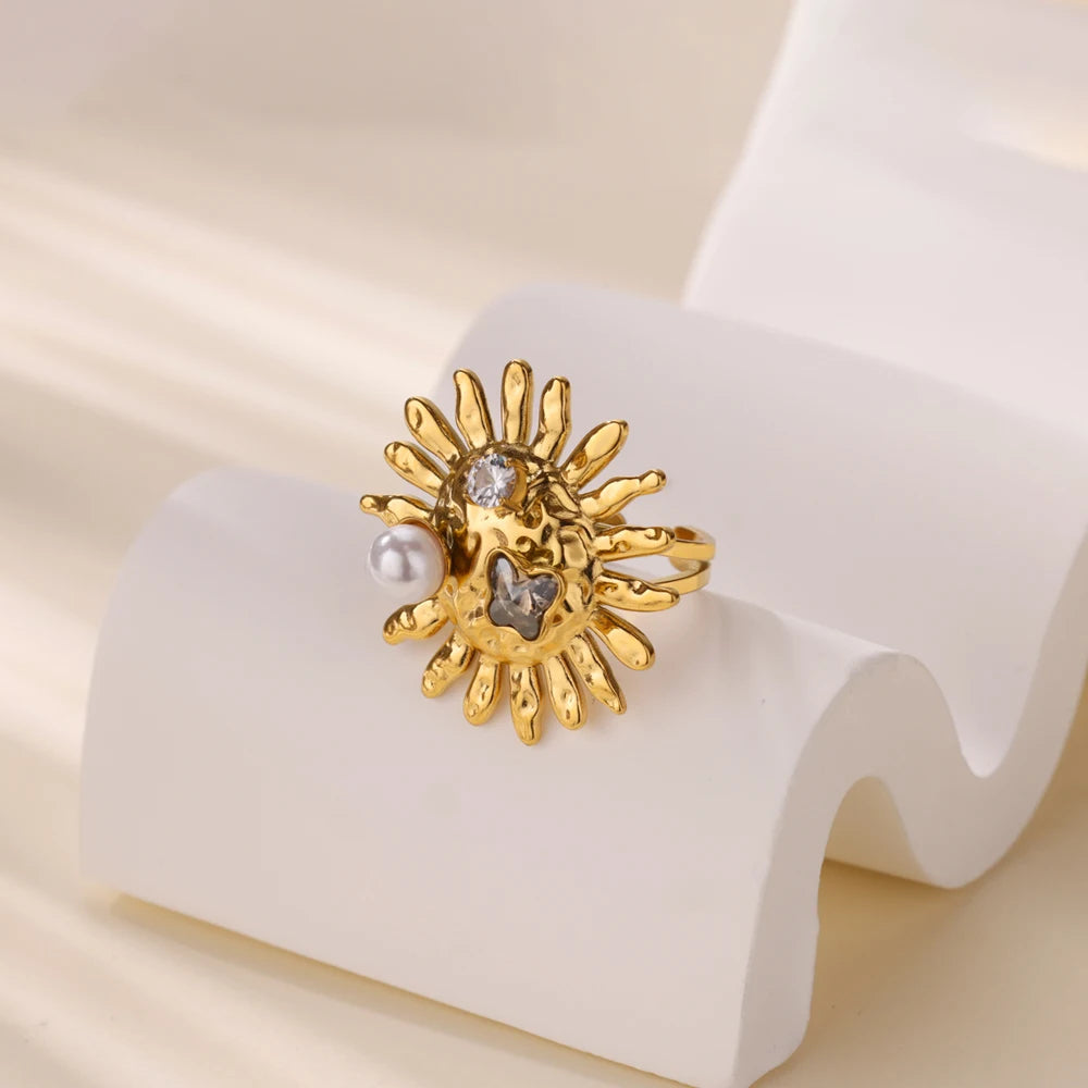 Zircon Sun Ring
