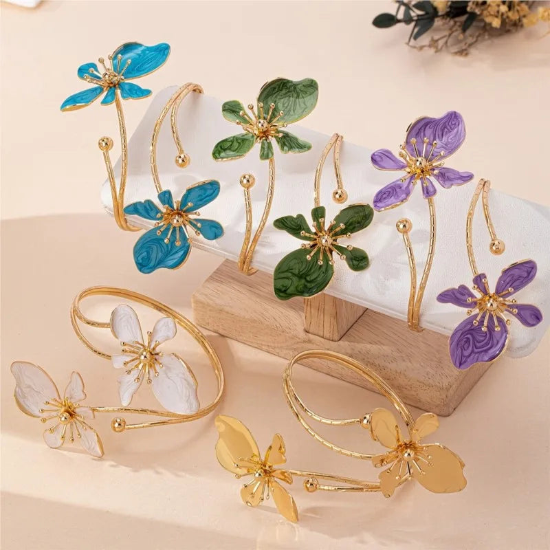 Floral Cuff Arm Bracelet