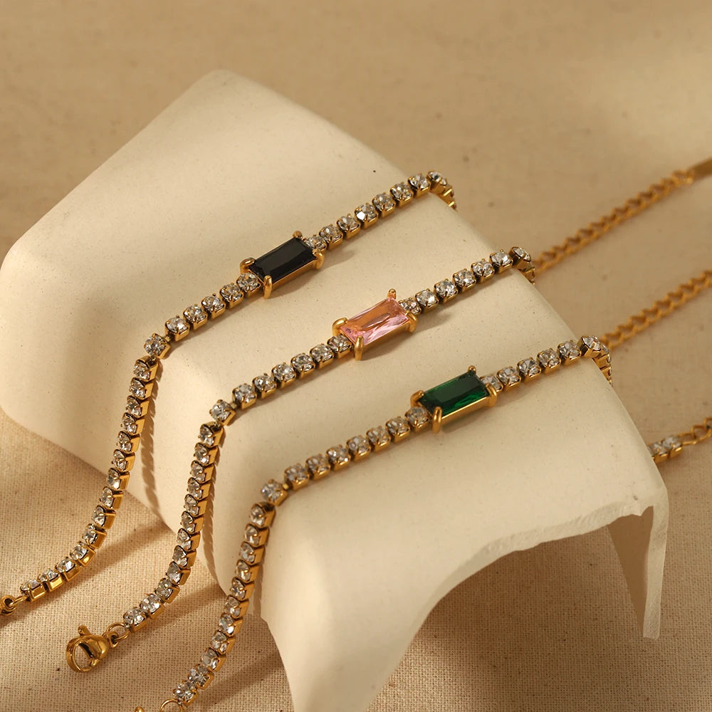 Tennis Chain Stone Bracelet