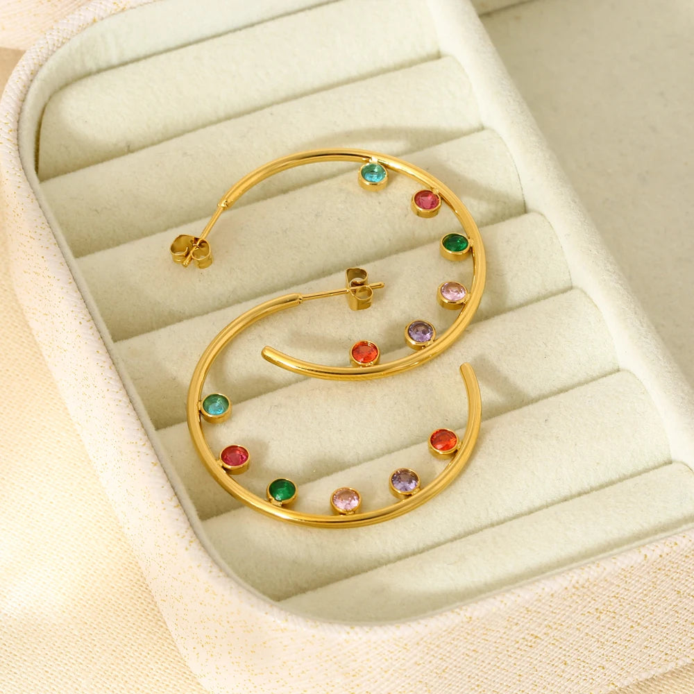 Crystal Hoop Earrings