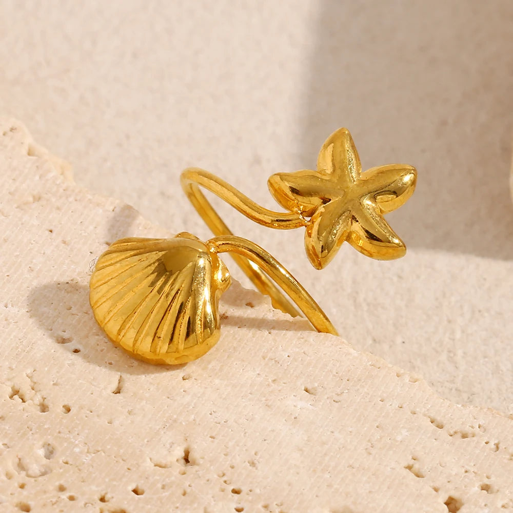 Starfish Shell Ring