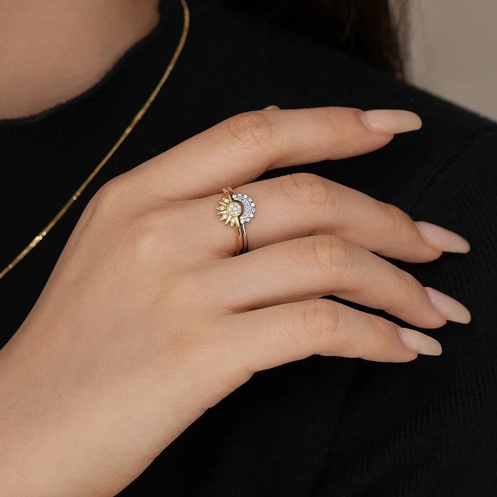 Sun & Moon Couple Ring
