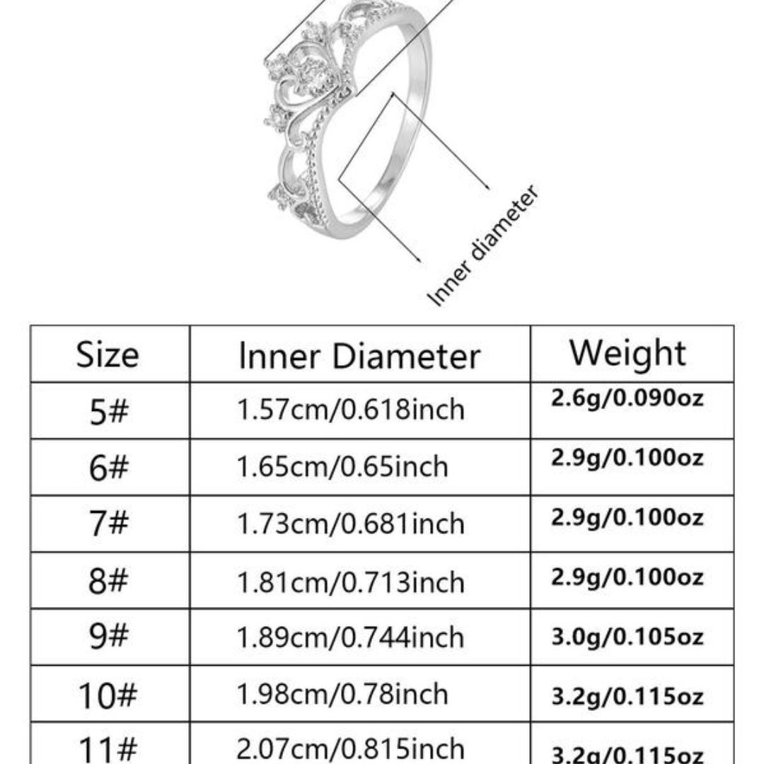 Elegant Crown Ring