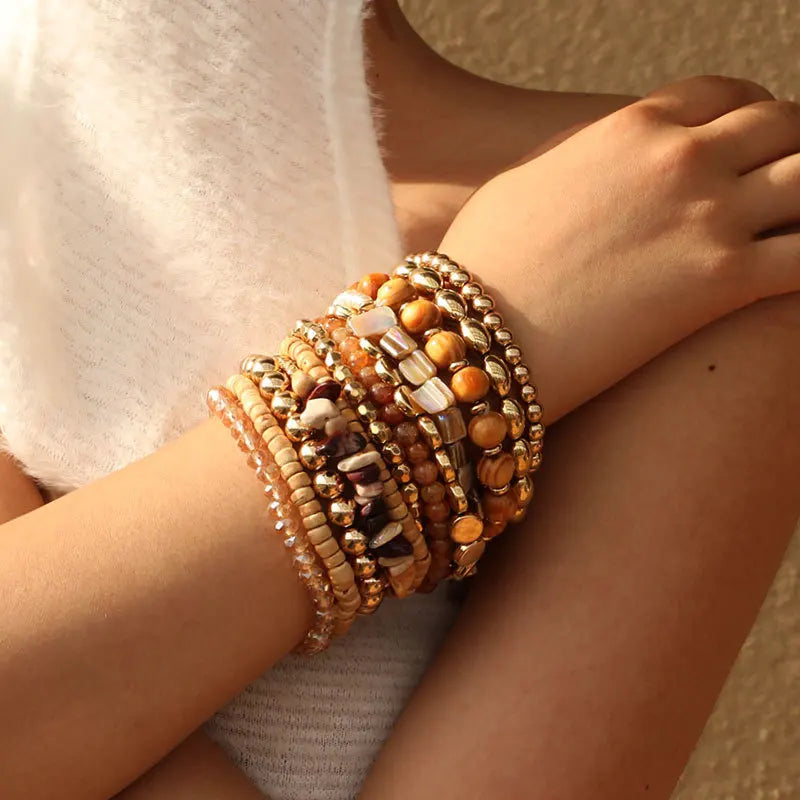 12 PCS Boho Beaded Bracelet