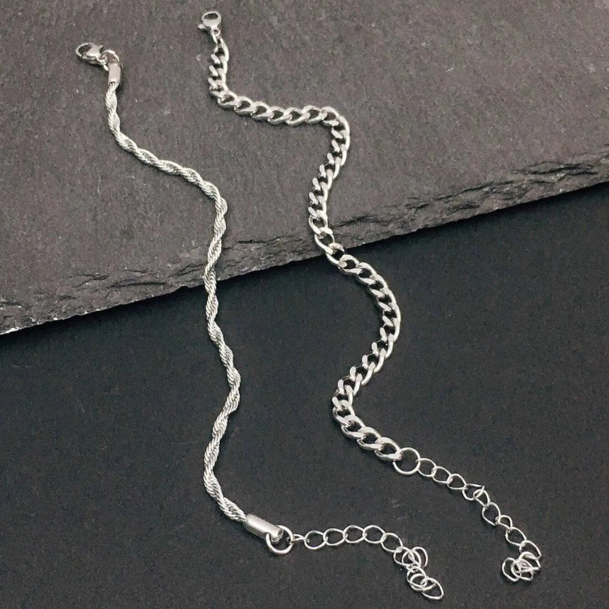 2 PCS Cuban Chain Bracelet