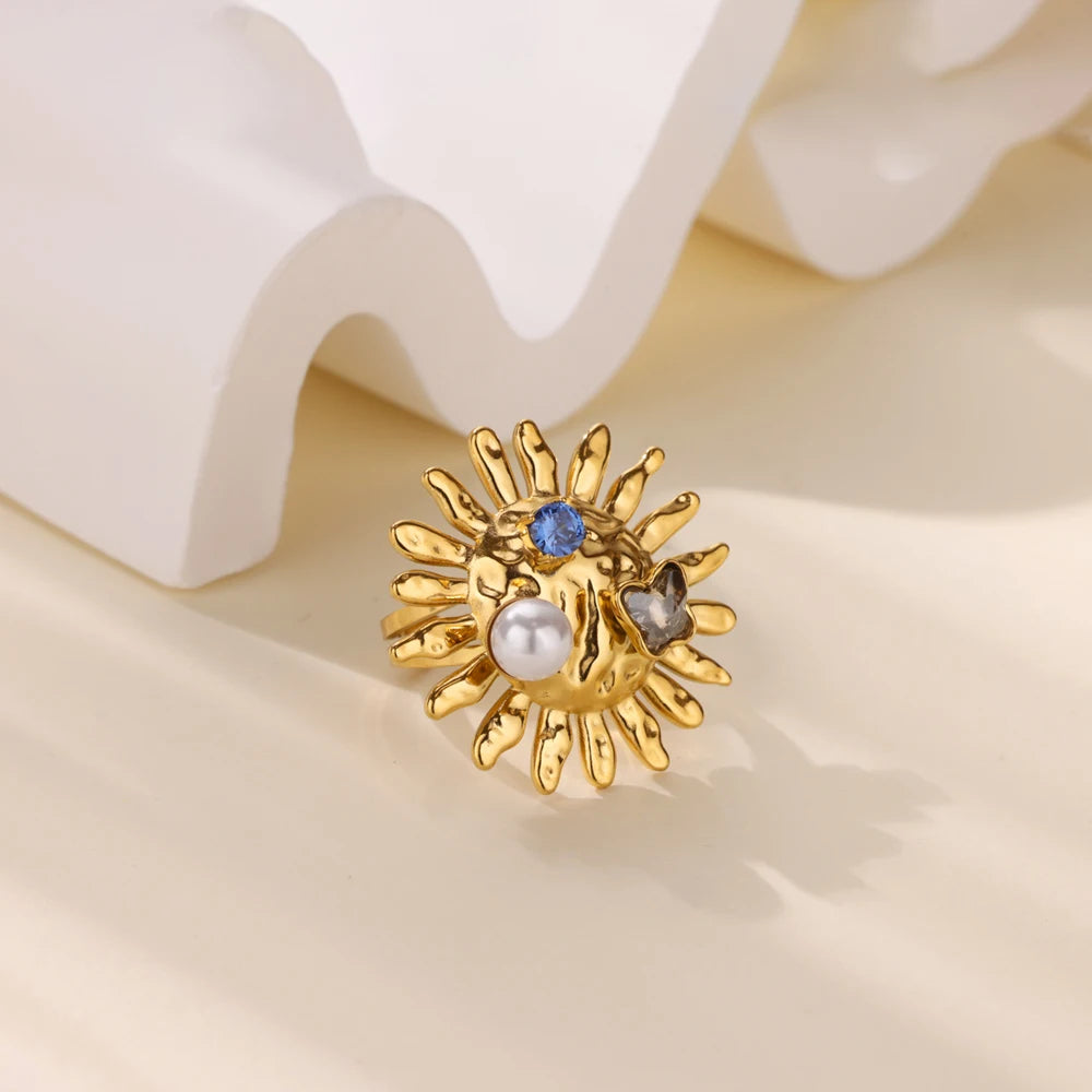Zircon Sun Ring