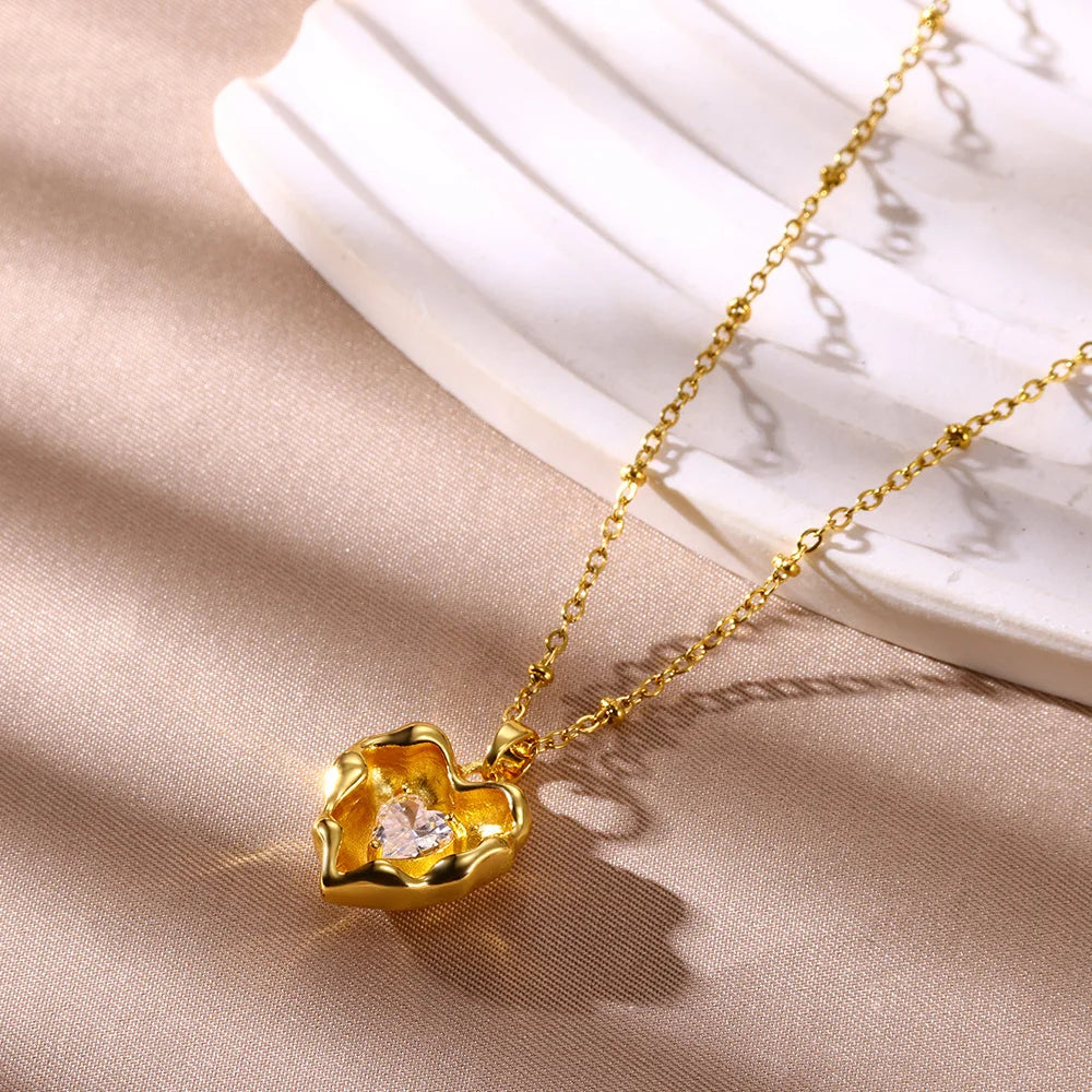 Zircon Heart Necklace