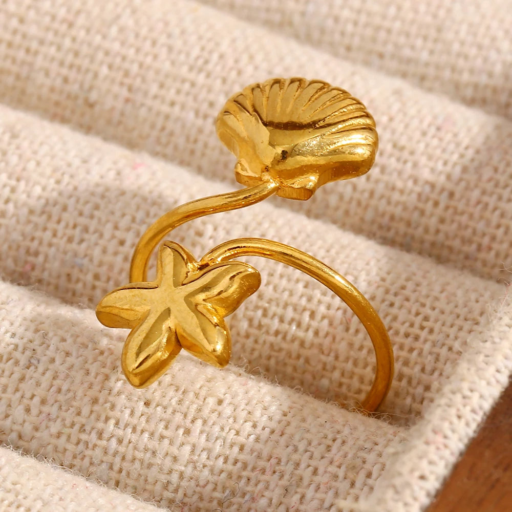 Starfish Shell Ring