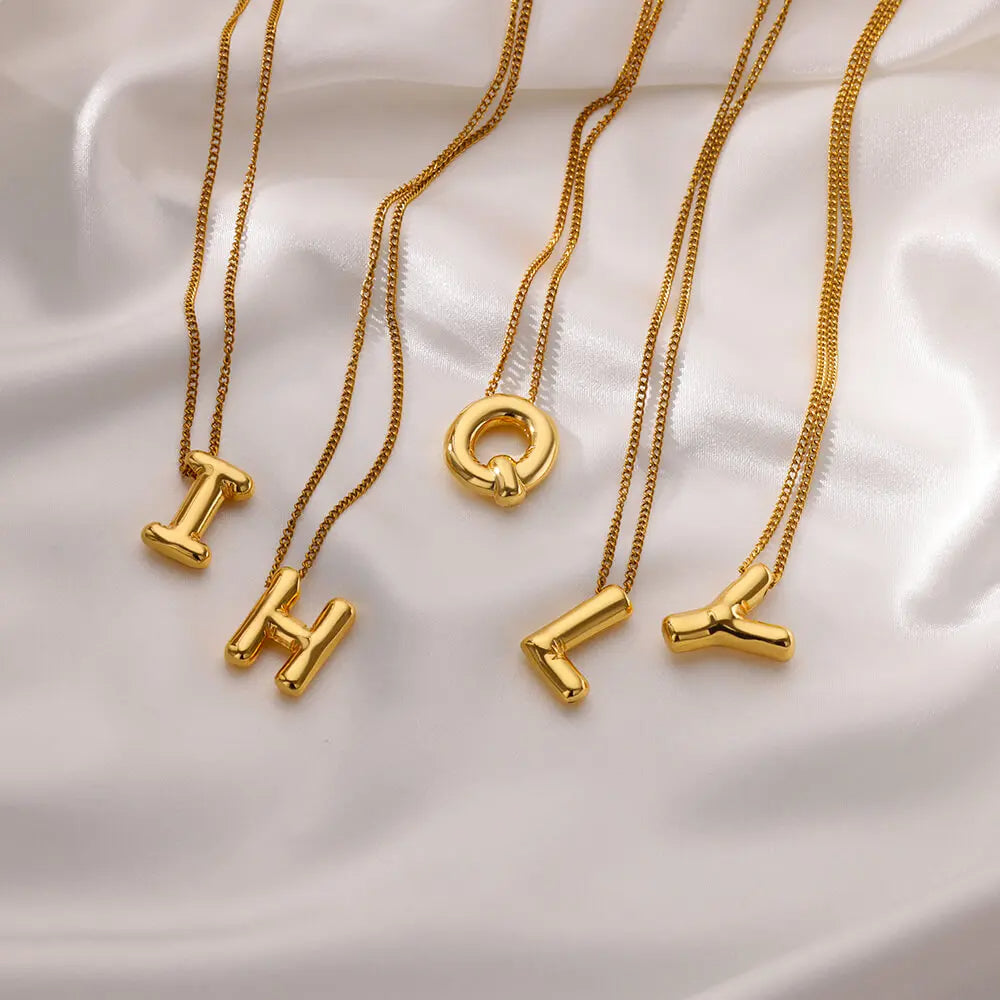 Chunky Initial Letter Necklace