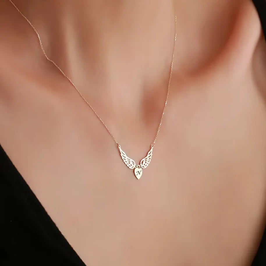Guardian Angel Heart Necklace