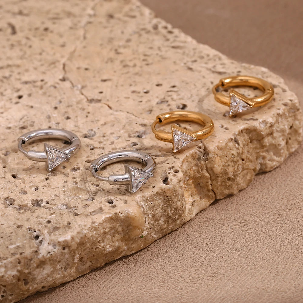 Rhinestone Hoop Earrings