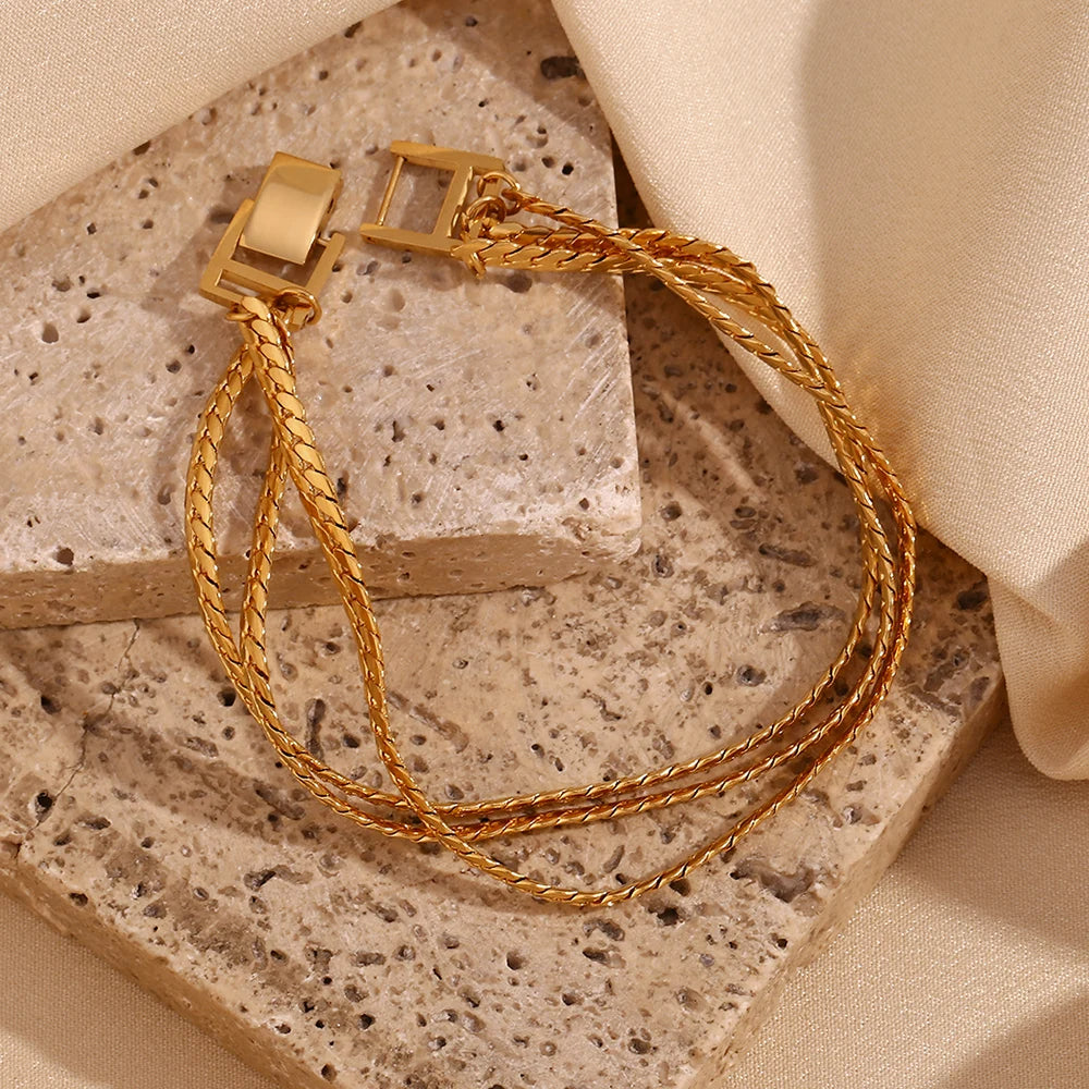 Trilayer Buckle Bracelet