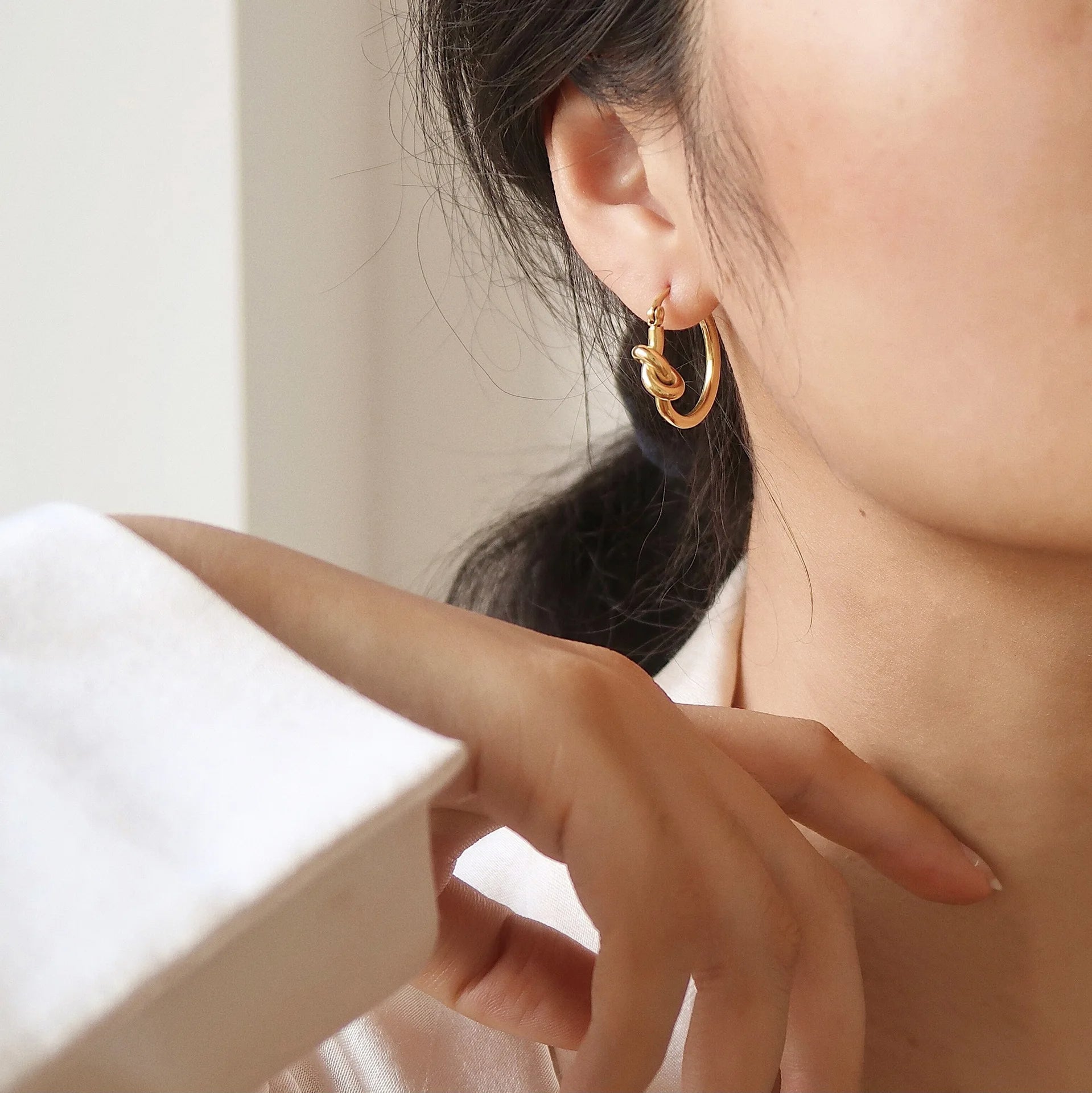 Knot Hoop Earrings