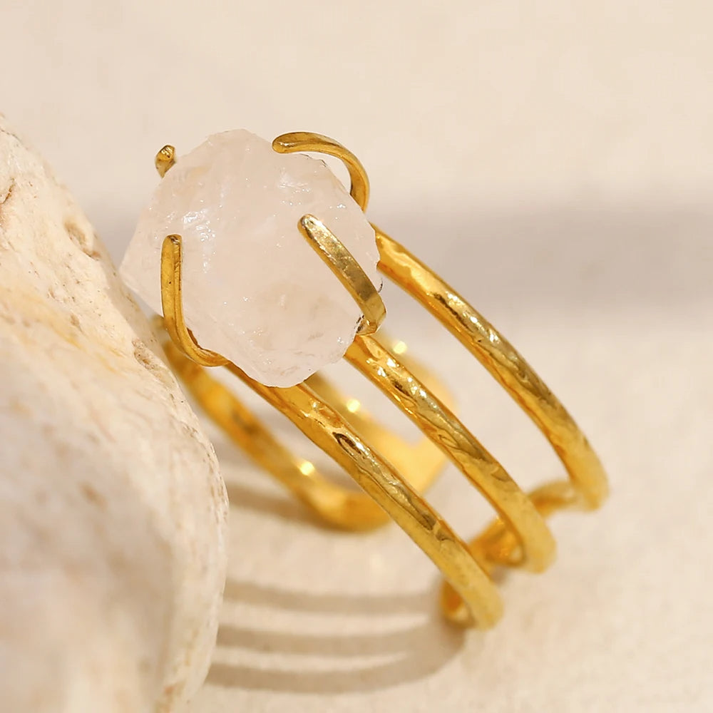 White Crystal Ring