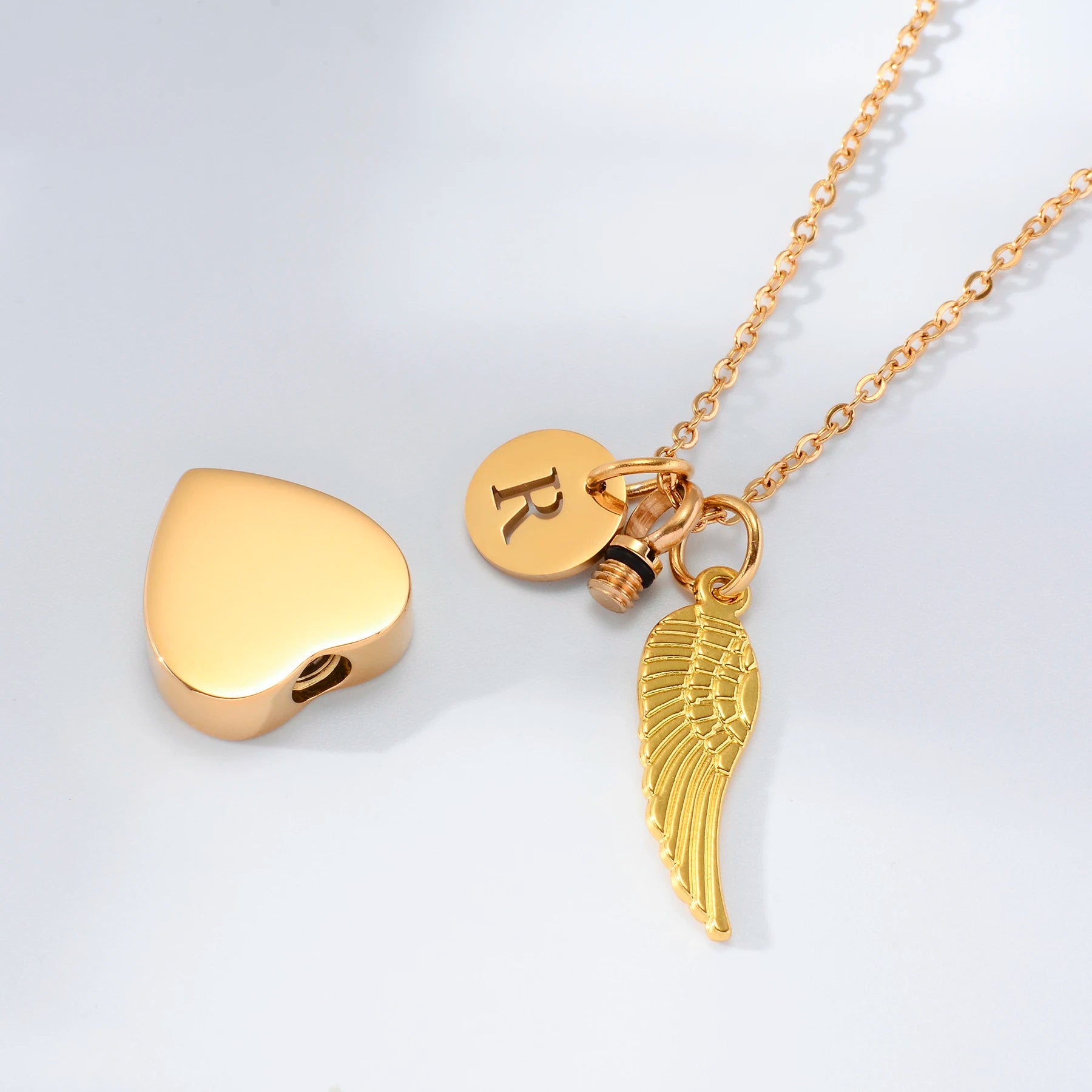 Heart & Wing Urn Necklace